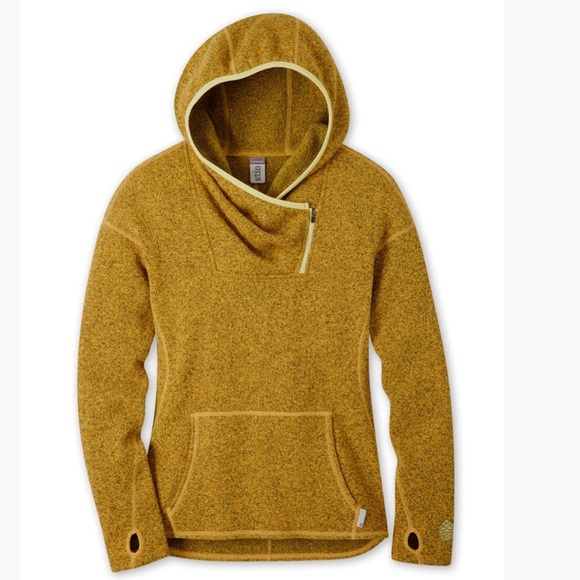 Stio women’s Sweetwater fleece hoodie pullover Amber Resin mustard NEW NWT L - Picture 5 of 16